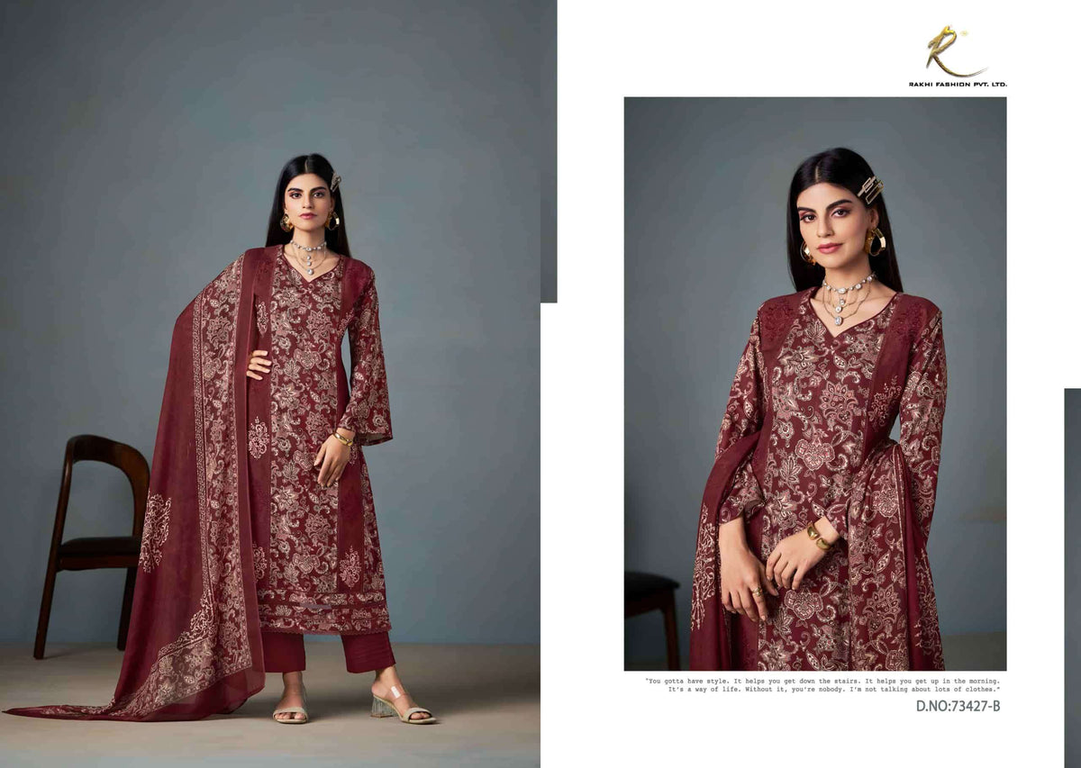 Rakhi Fashion Summer Waves 73427 Cotton Dress Material - Amrah Wholesale