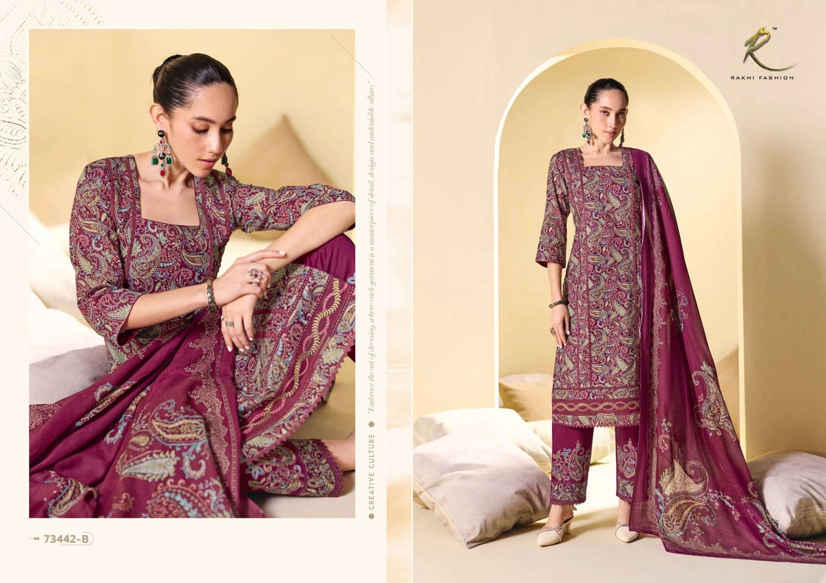 Rakhi Fashion Summer Waves 73442 Premium Cotton Dress Material - Amrah Wholesale