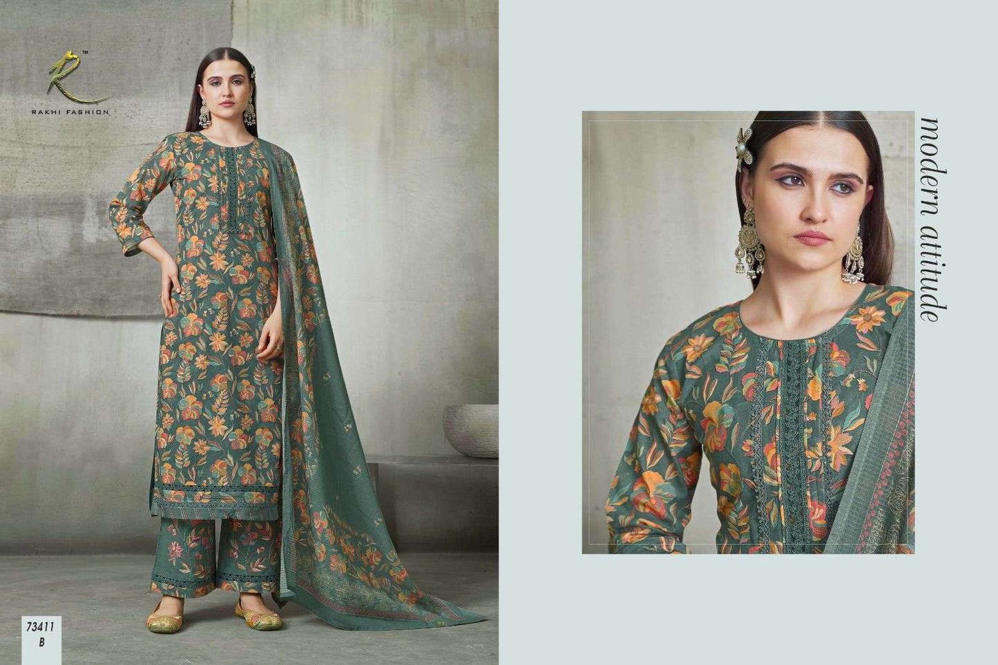 Rakhi Fashion Summer Waves 73411 Cotton Dress Material Wholesale - Amrah Wholesale