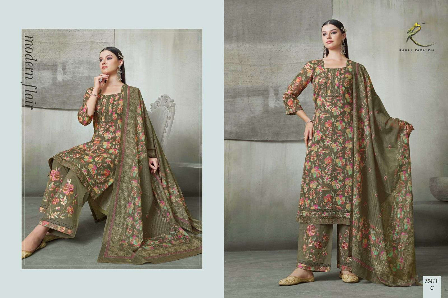 Rakhi Fashion Summer Waves 73411 Cotton Dress Material Wholesale - Amrah Wholesale
