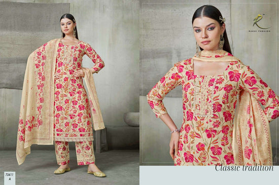 Rakhi Fashion Summer Waves 73411 Cotton Dress Material Wholesale - Amrah Wholesale