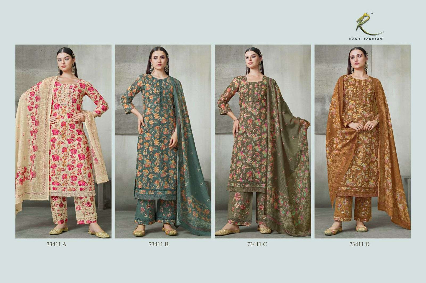 Rakhi Fashion Summer Waves 73411 Cotton Dress Material Wholesale - Amrah Wholesale