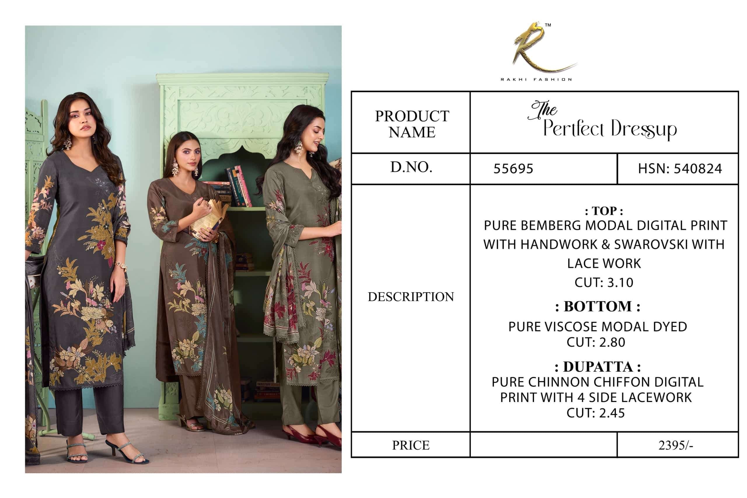 Rakhi Fashion The Perfect Dressup 55695 Premium Bemberg Modal Dress Material