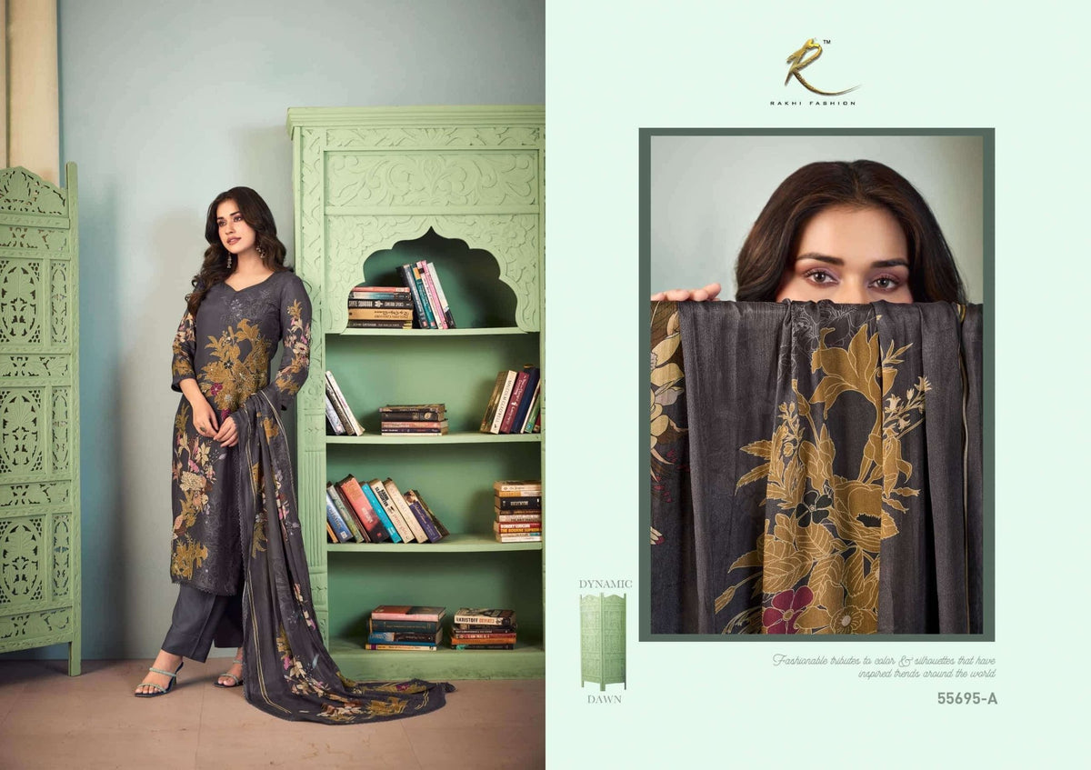 Rakhi Fashion The Perfect Dressup 55695 Premium Bemberg Modal Dress Material - Amrah Wholesale