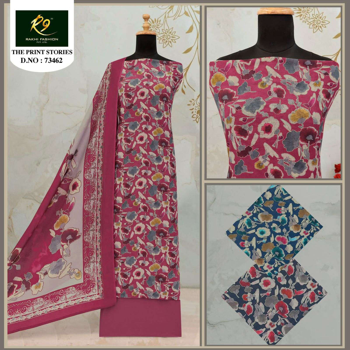 Rakhi Fashion The Print Stories 73462 Digital Printed Cotton Dress Material - Amrah Wholesale