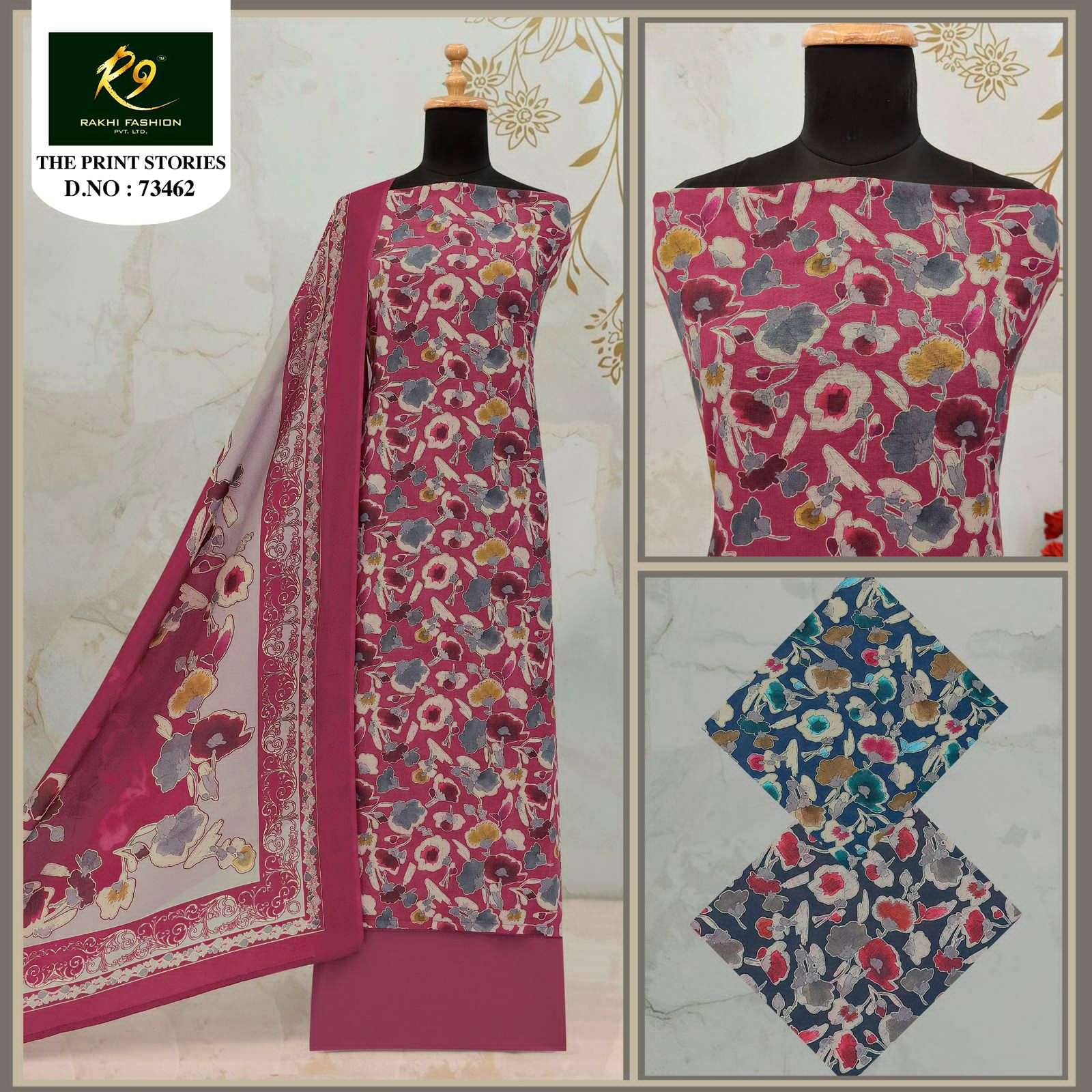 Rakhi Fashion The Print Stories 73462 Digital Printed Cotton Dress Material - Amrah Wholesale