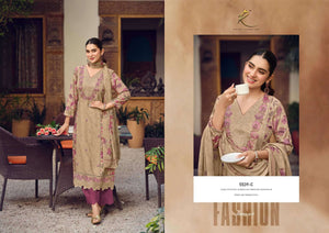 Rakhi Fashion Winter E Jahaan 5539 Pure Premium Pashmina Digital Print Unstitched Dress Material