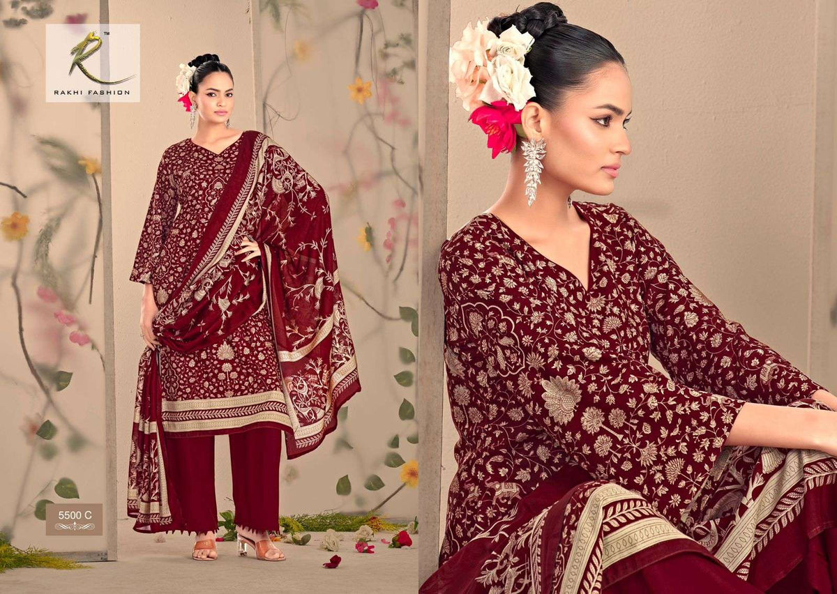 Rakhi Fashion Winter Class Pure Pashmina Dress Material