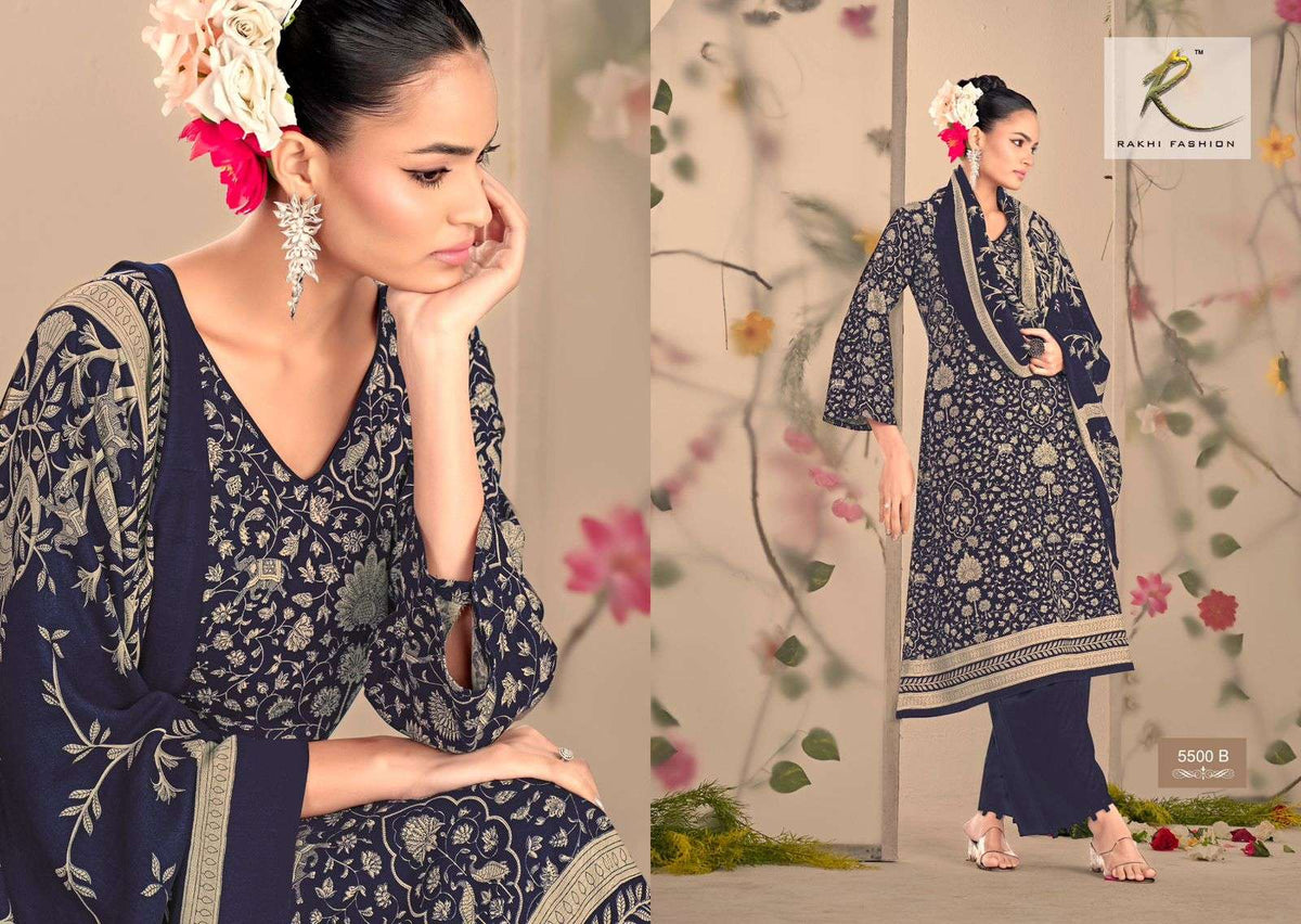 Rakhi Fashion Winter Class Pure Pashmina Dress Material