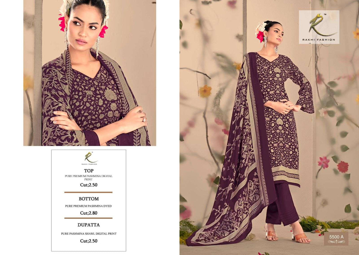 Rakhi Fashion Winter Class Pure Pashmina Dress Material