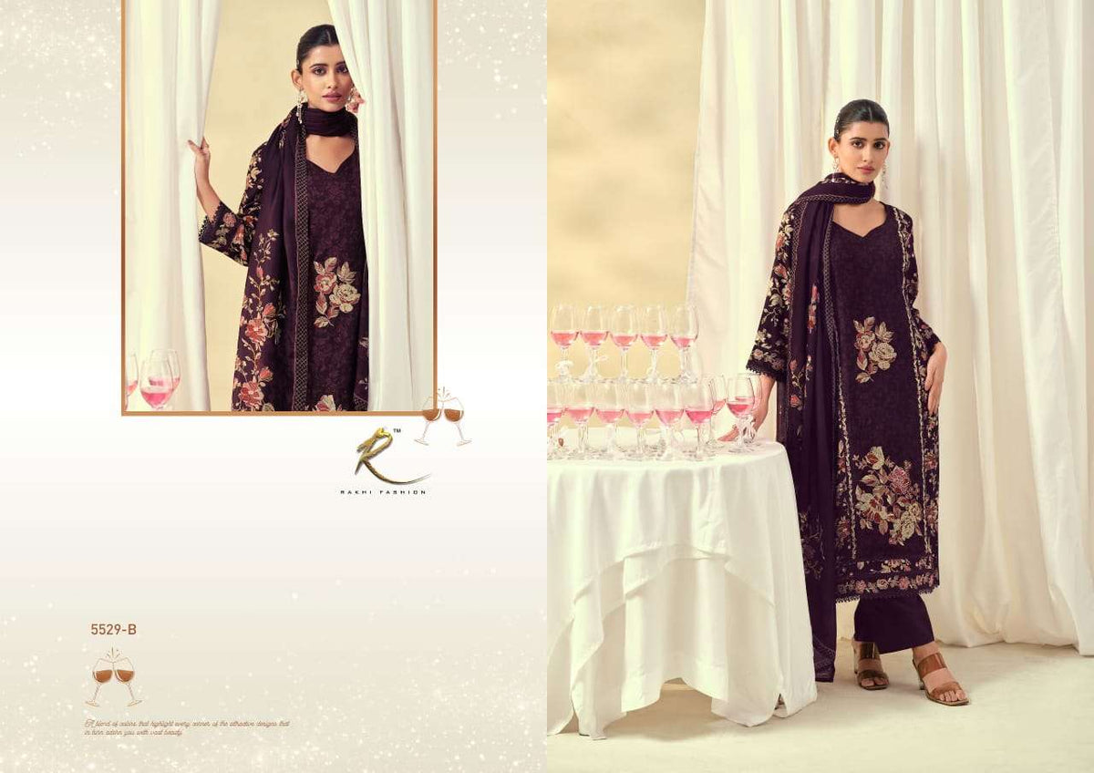 Rakhi Fashion Winter E Jahan 5529 Pure Premium Pashmina Dress Material