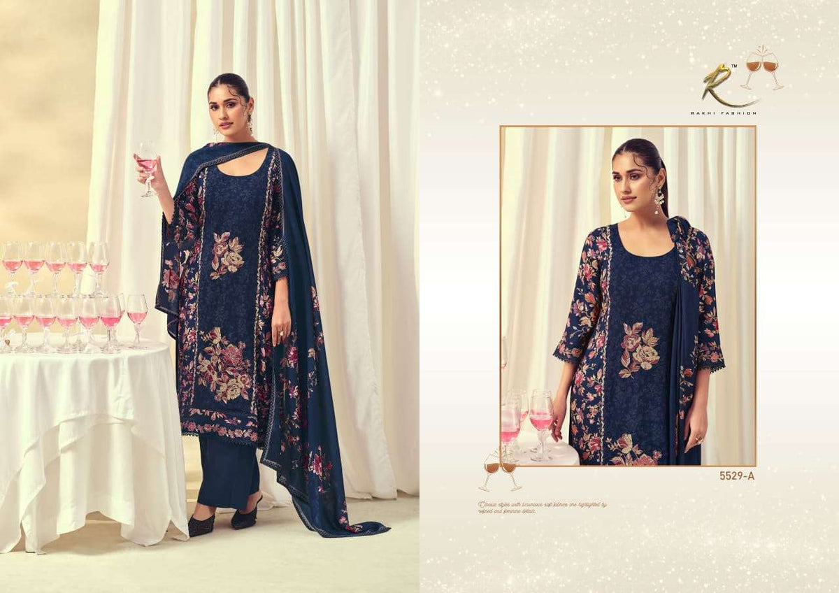 Rakhi Fashion Winter E Jahan 5529 Pure Premium Pashmina Dress Material