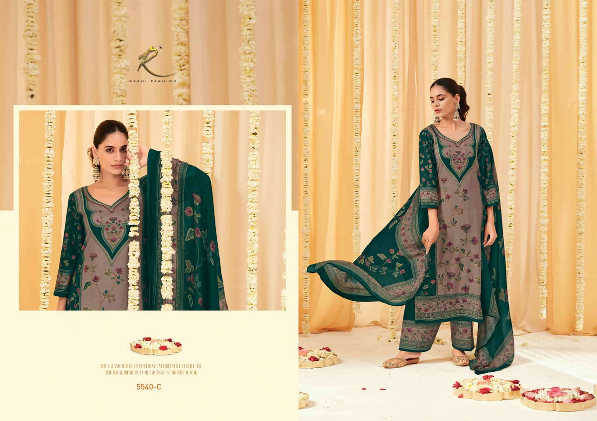 Rakhi Fashion Winter E Riwaaz Pure Premium Pashmina Dress Material
