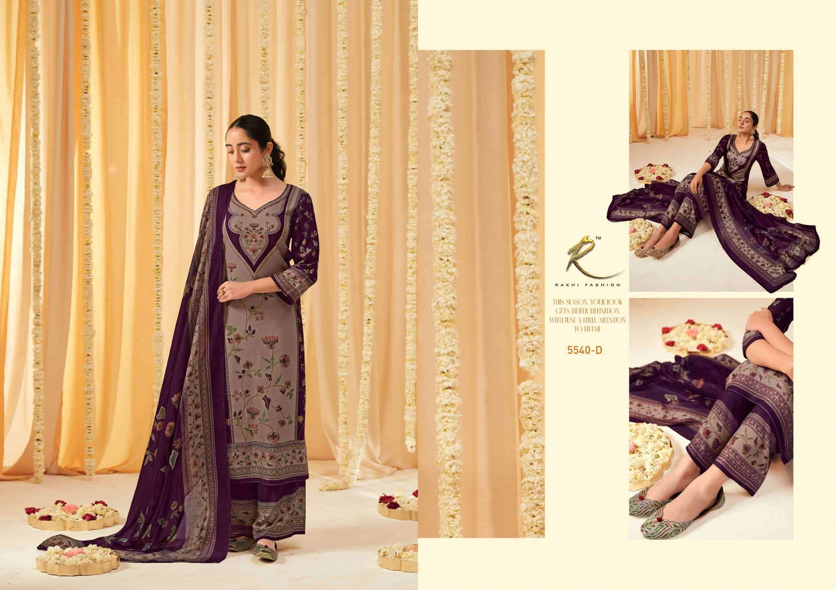 Rakhi Fashion Winter E Riwaaz Pure Premium Pashmina Dress Material