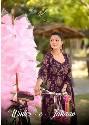 Rakhi Fashion Winter E Jahaan Pure Premium Pashmina Digital Print Unstitched Dress Material