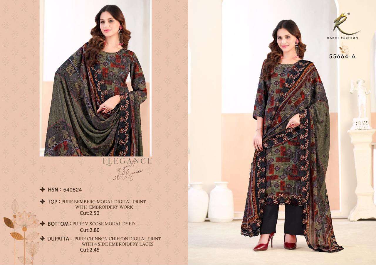 Rakhi Fashion Millionaires Lifestyle 55664 Premium Bemberg Modal Dress Material