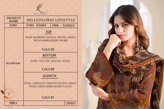 Rakhi Fashion Millionaires Lifestyle 55664 Premium Bemberg Modal Dress Material