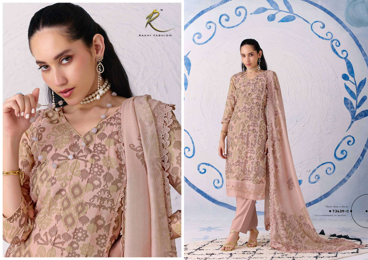Rakhi Fashion Summer Andaaz 73439 Chanderi Dress Material