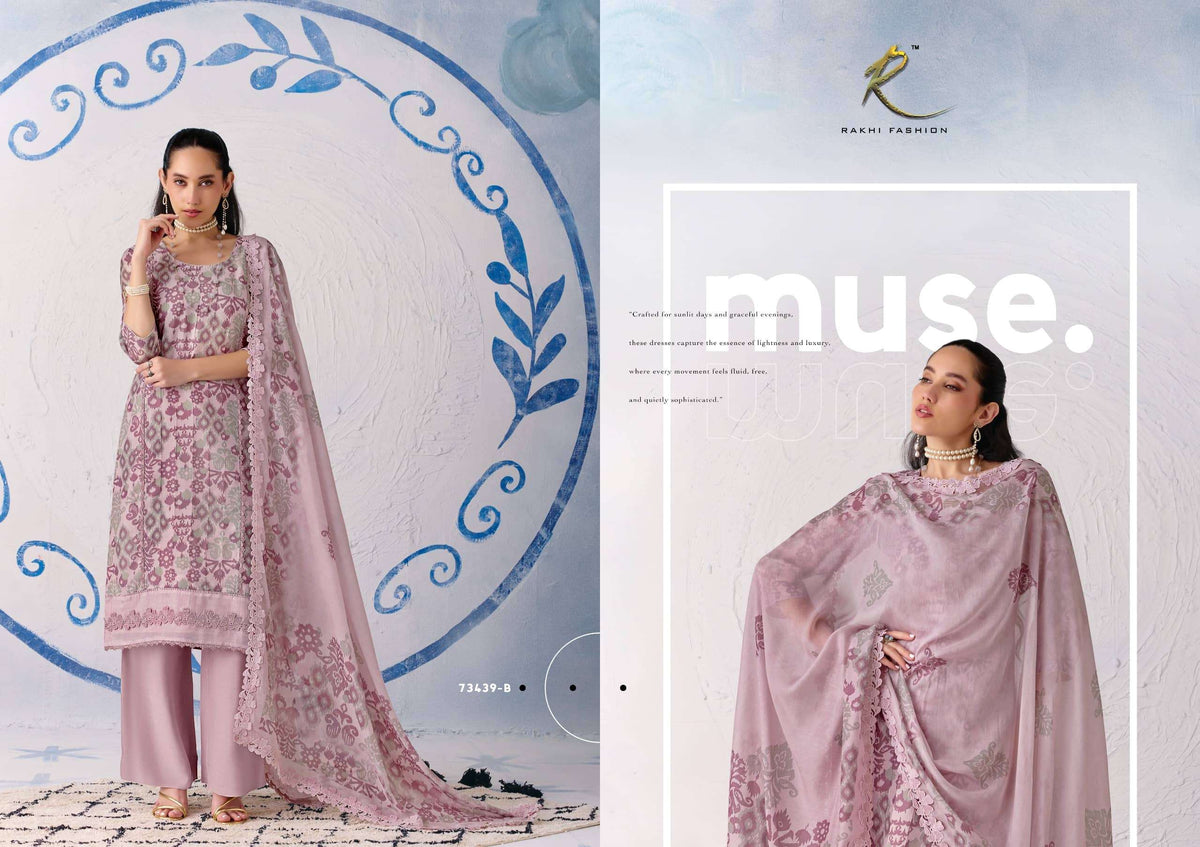 Rakhi Fashion Summer Andaaz 73439 Chanderi Dress Material