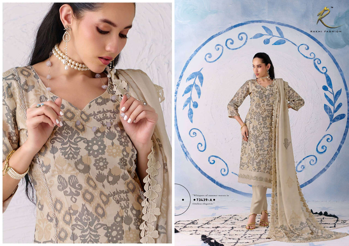Rakhi Fashion Summer Andaaz 73439 Chanderi Dress Material