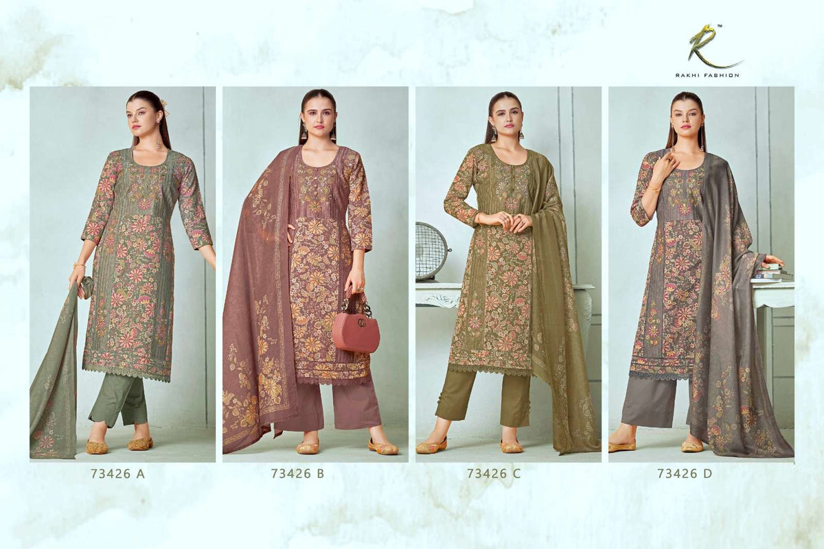 Rakhi Fashion Summer Carnival 73426 Linen Dress Material