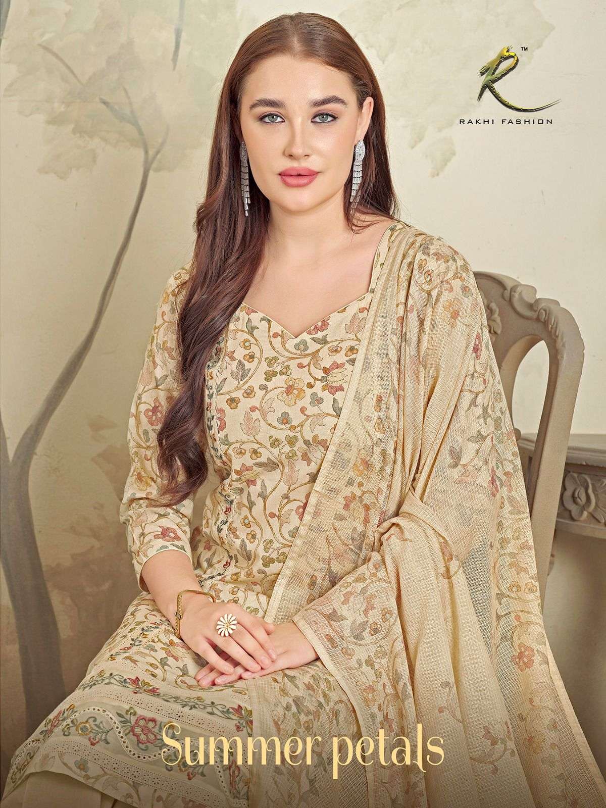 Rakhi Fashion Summer Petals 73391 Premium Cotton Dress Material