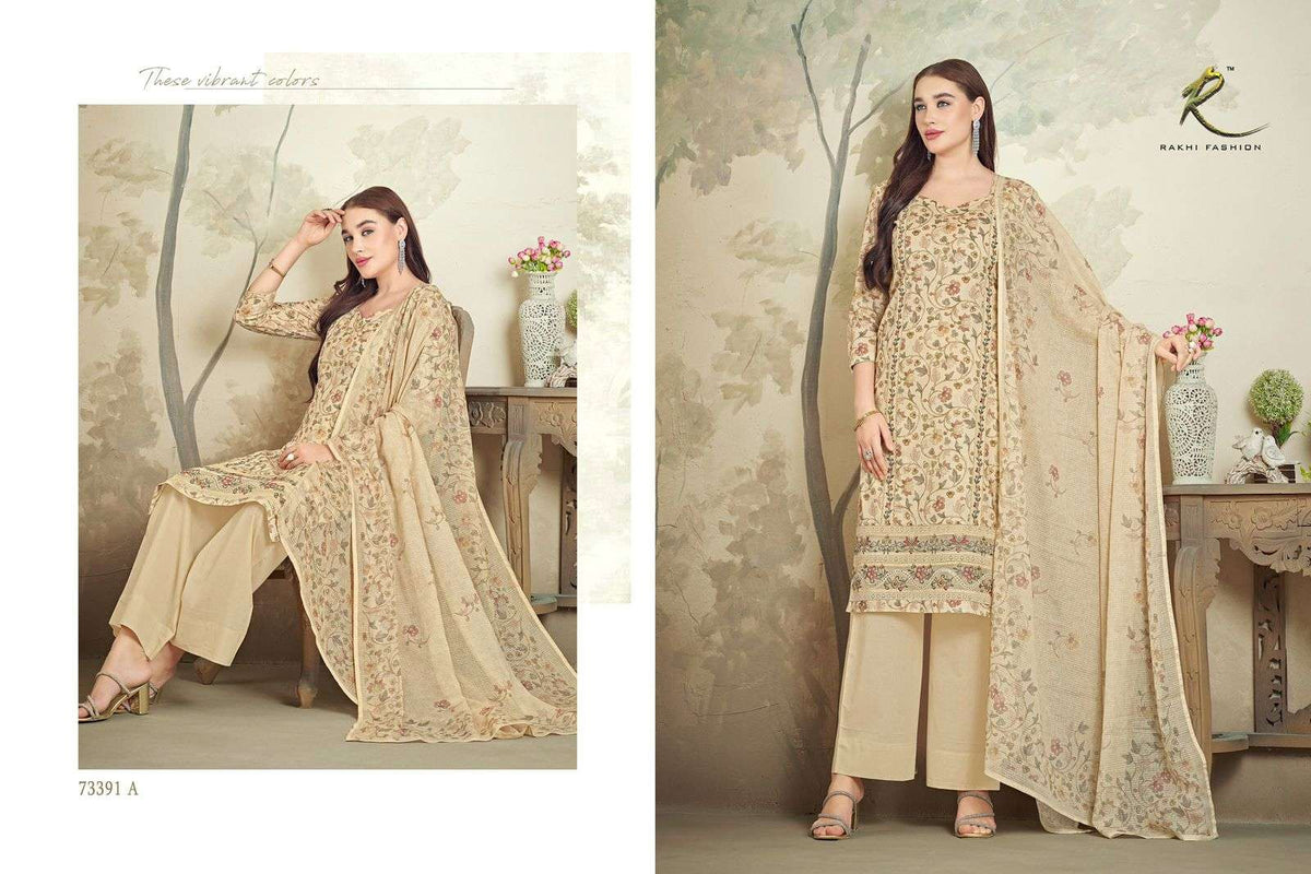 Rakhi Fashion Summer Petals 73391 Premium Cotton Dress Material
