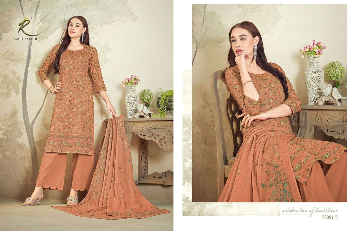 Rakhi Fashion Summer Petals 73391 Premium Cotton Dress Material