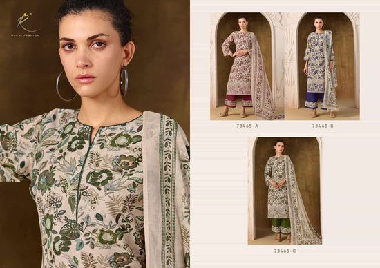 Rakhi Fashion Summer Shangrila 73465 Mal Chanderi Dress Material
