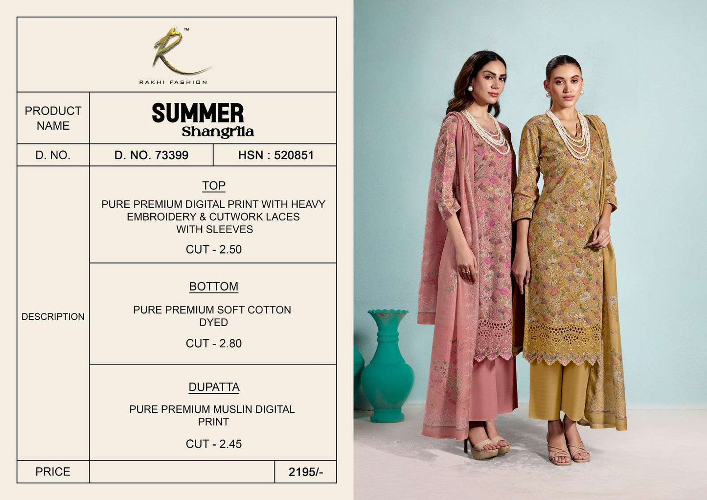 Rakhi Summer Shangrila - Amrah Wholesale