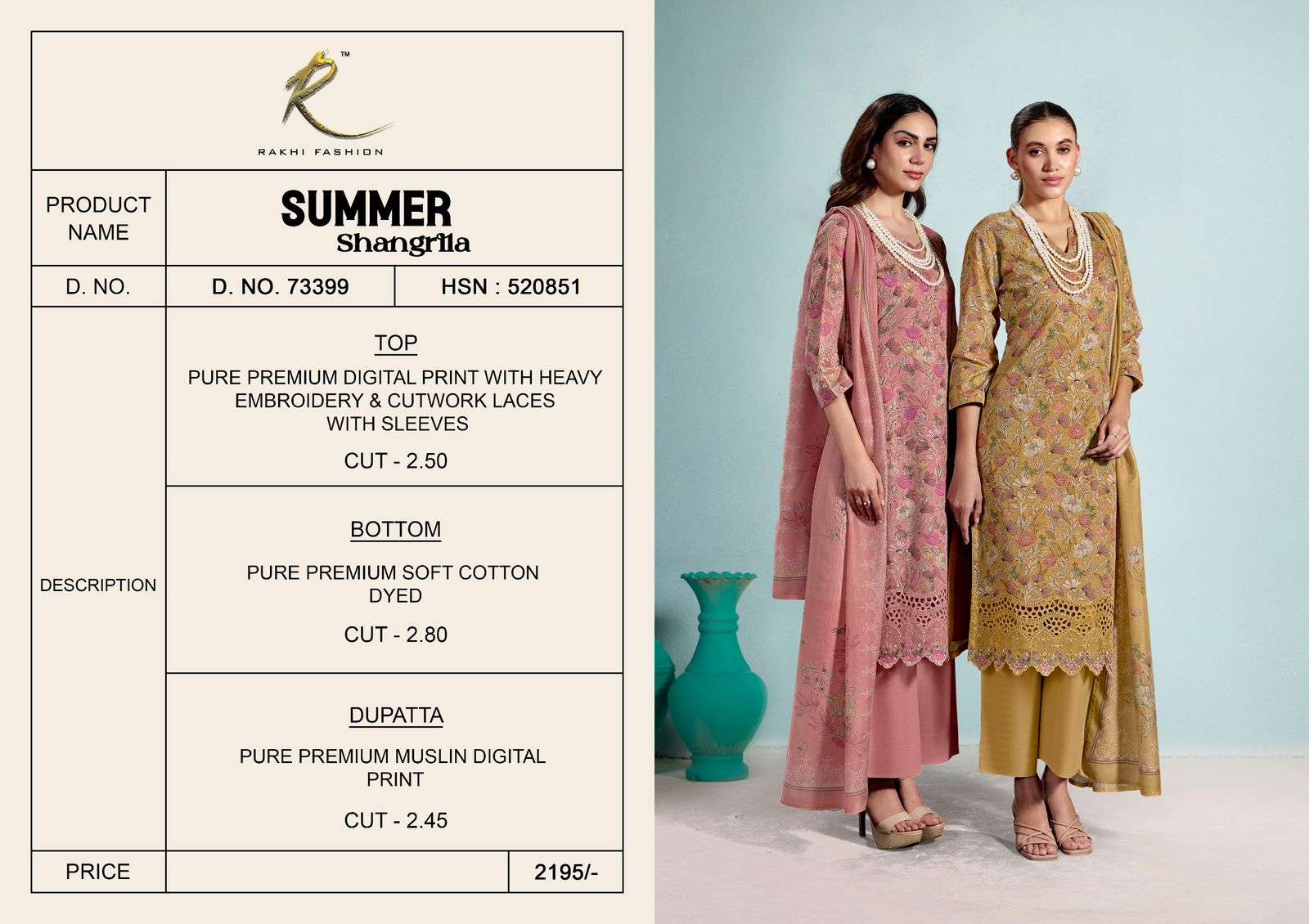 Rakhi Summer Shangrila - Amrah Wholesale