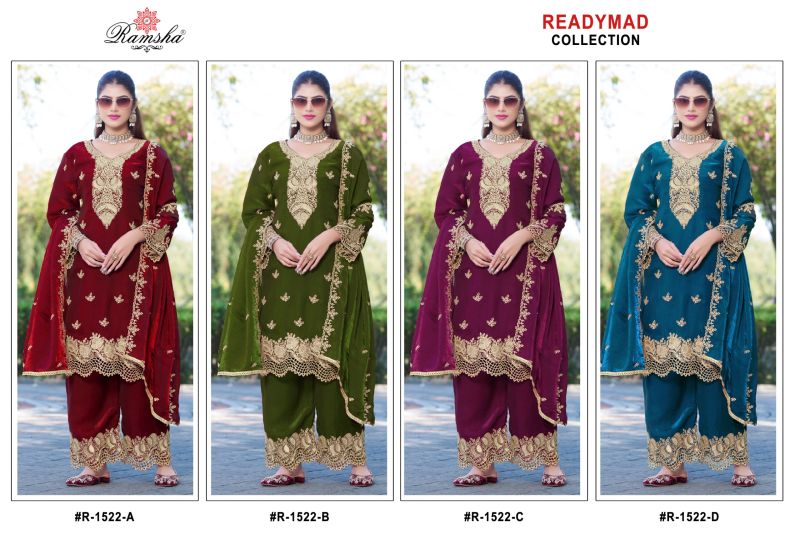 Ramsha R 1522 A To D Fandy Jari Work Salwar Kameez Set - Amrah Wholesale