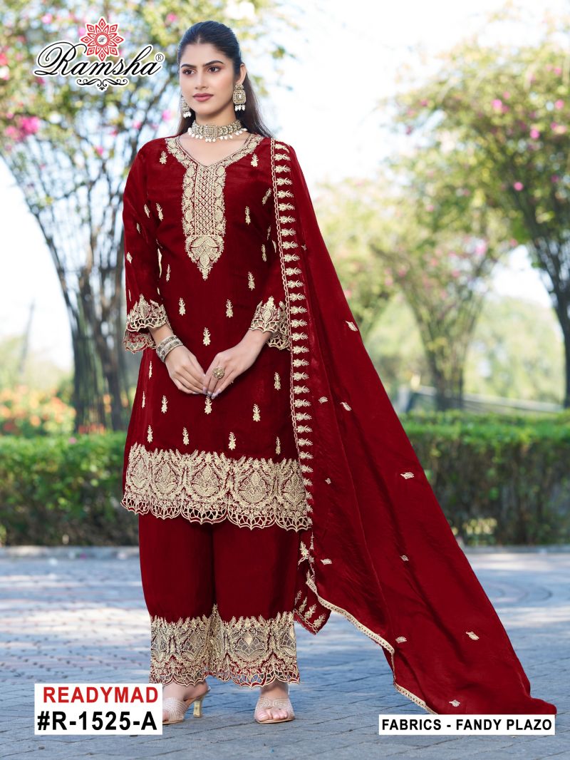 Ramsha R 1525 A To D Fandy Jari Work Salwar Kameez - Amrah Wholesale