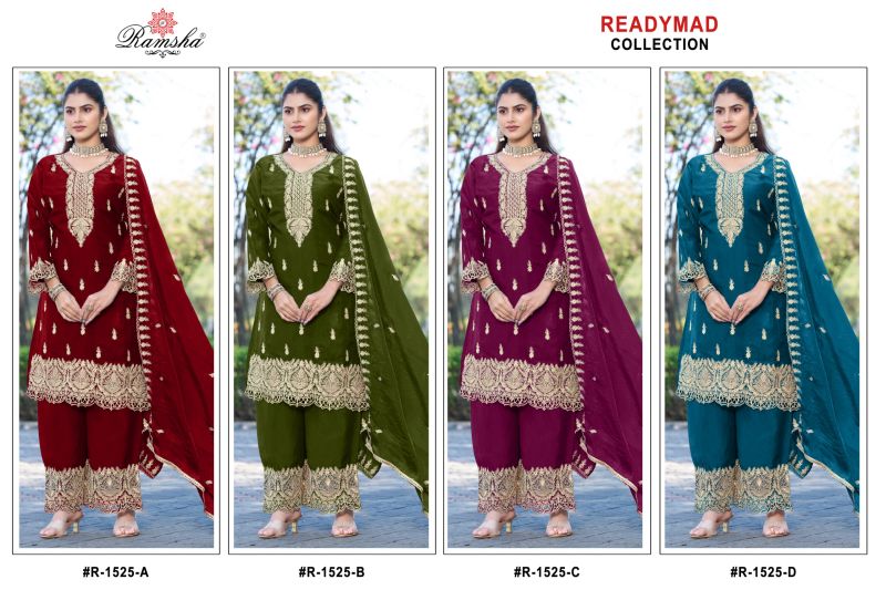 Ramsha R 1525 A To D Fandy Jari Work Salwar Kameez - Amrah Wholesale