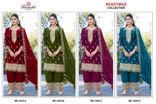 Ramsha R 1525 A To D Fandy Jari Work Salwar Kameez - Amrah Wholesale