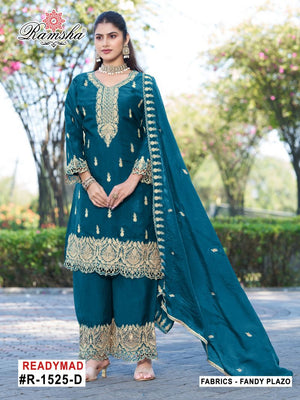 Ramsha R 1525 A To D Fandy Jari Work Salwar Kameez - Amrah Wholesale