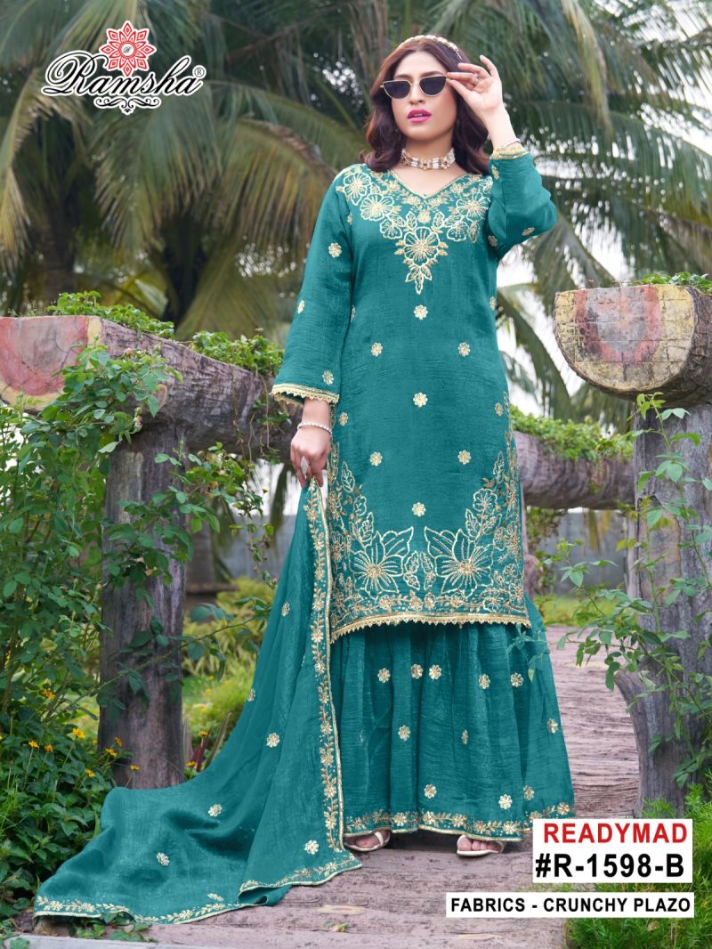 Ramsha R 1598 A To D Crunchy Pakistani Suit Set