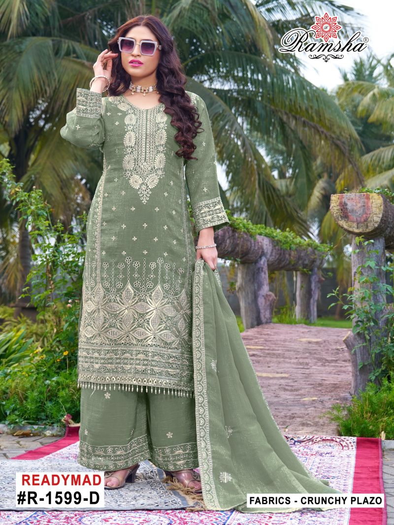 Ramsha R 1599 A To D Crunchy Pakistani Suit Set