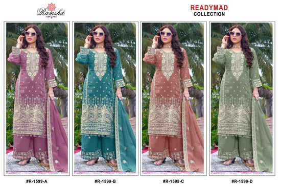 Ramsha R 1599 A To D Crunchy Pakistani Suit Set