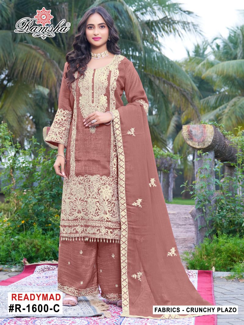 Ramsha R 1600 A To D Crunchy Pakistani Suit Set