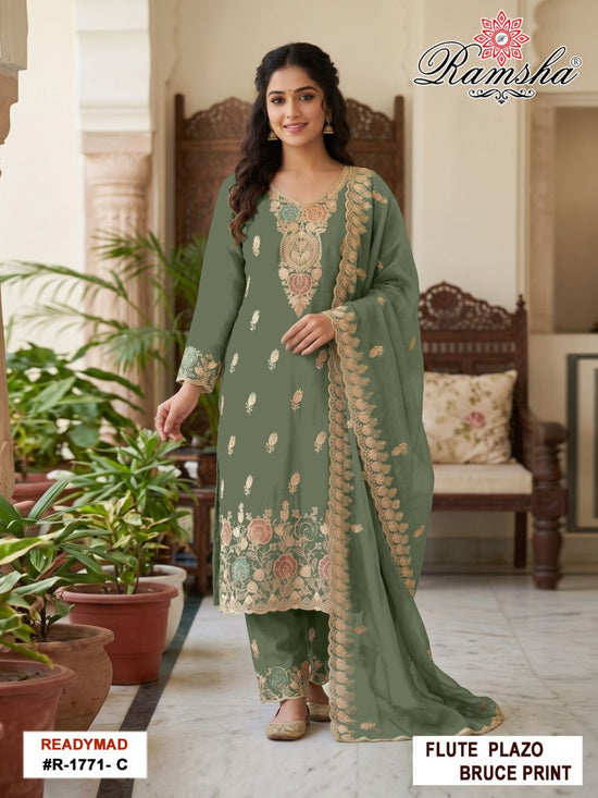 Ramsha R 1771 A To D Flute Embroidered Salwar Kameez