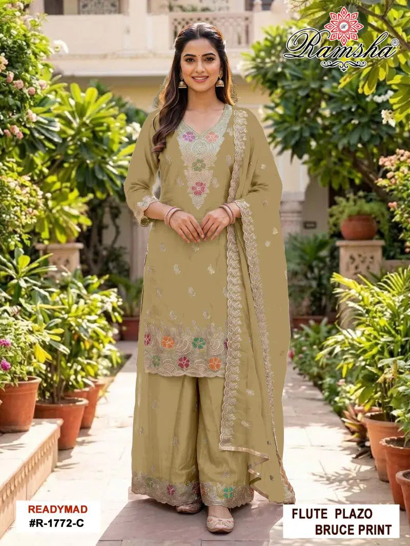 Ramsha R 1772 A To D Flute Embroidered Salwar Kameez