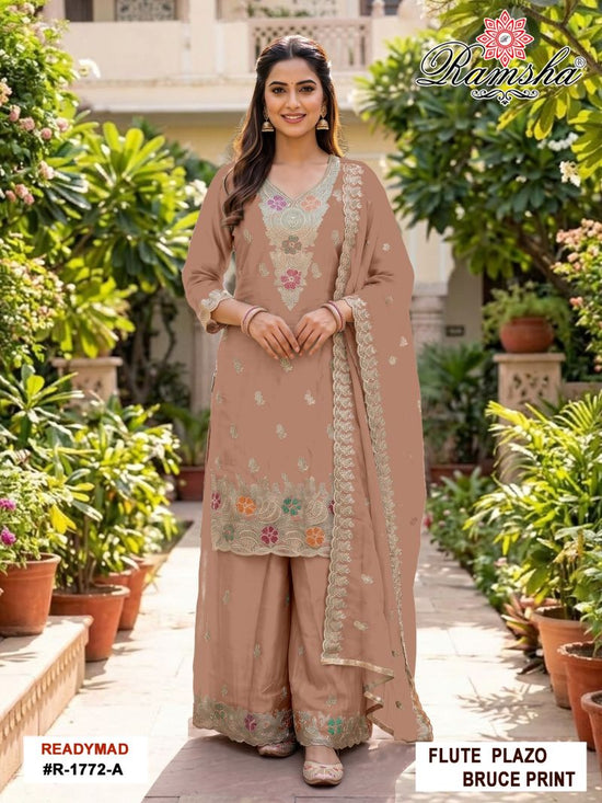 Ramsha R 1772 A To D Flute Embroidered Salwar Kameez
