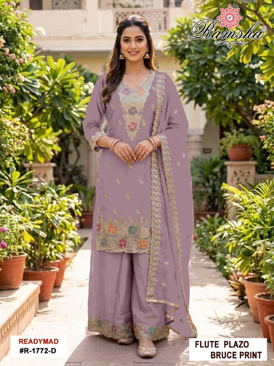 Ramsha R 1772 A To D Flute Embroidered Salwar Kameez