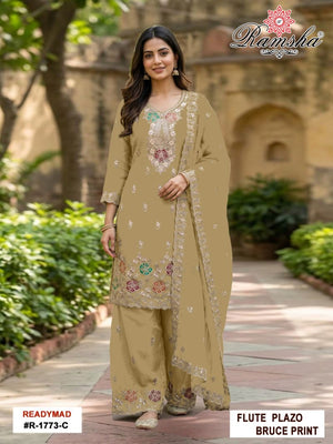 Ramsha R 1773 A To D Flute Embroidered Salwar Kameez