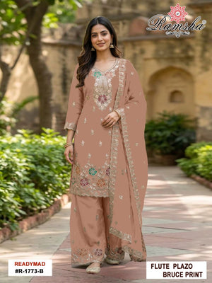 Ramsha R 1773 A To D Flute Embroidered Salwar Kameez