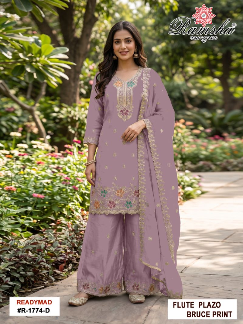 Ramsha R 1774 A To D Flute Embroidered Salwar Kameez