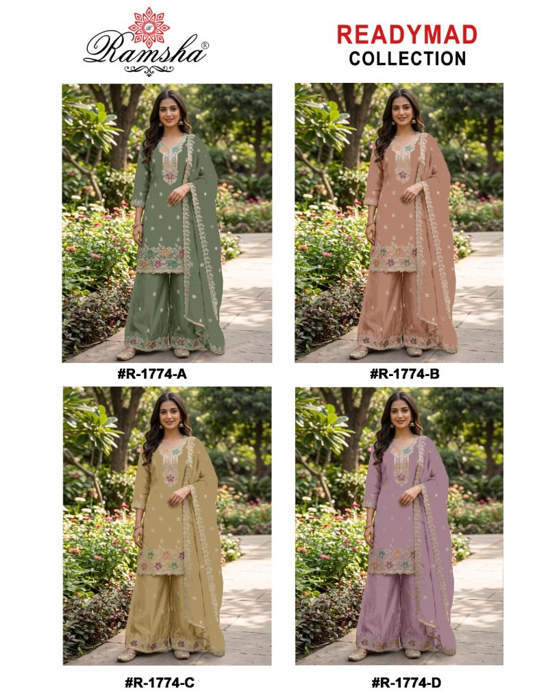 Ramsha R 1774 A To D Flute Embroidered Salwar Kameez