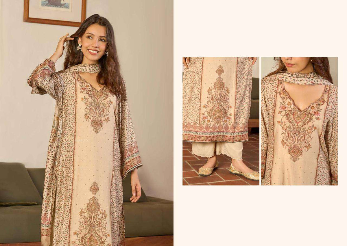 Ramtex Meherbaan Modal Twill Pashmina Digital Printed Suit - Amrah Wholesale