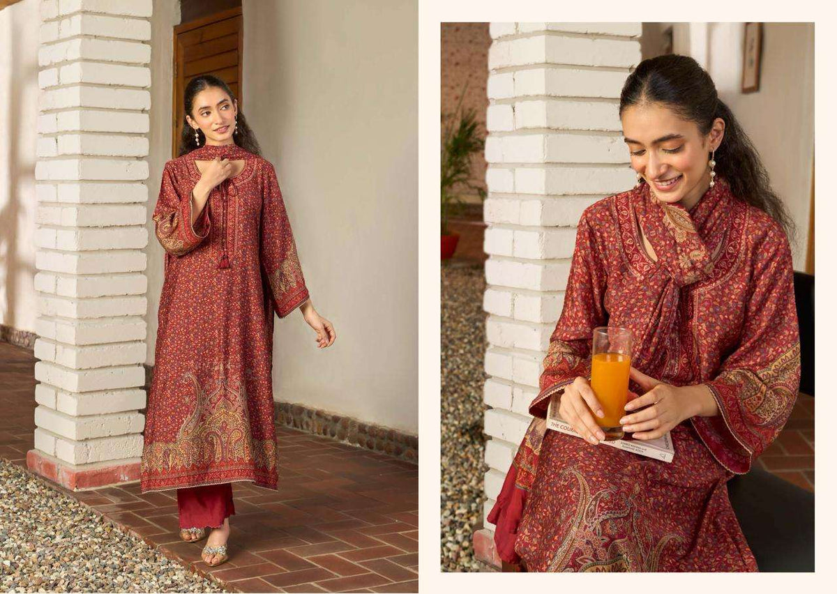 Ramtex Meherbaan Modal Twill Pashmina Digital Printed Suit